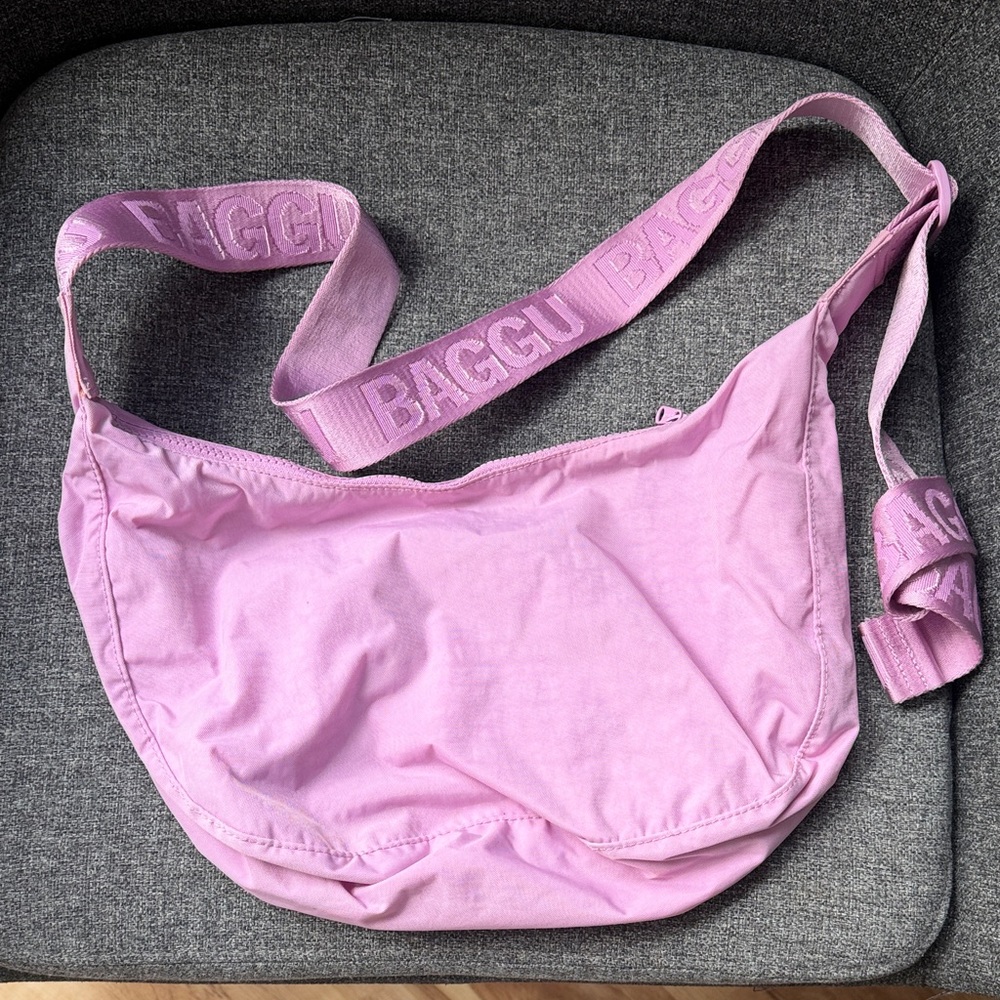Baggu Pink Crescent Bag